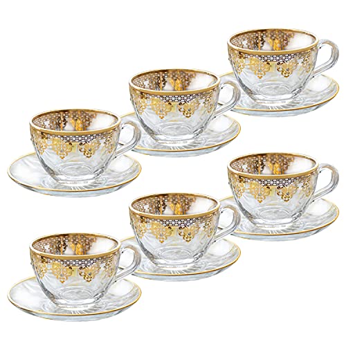 Sevenler Teegläser Set mit Henkel Cover