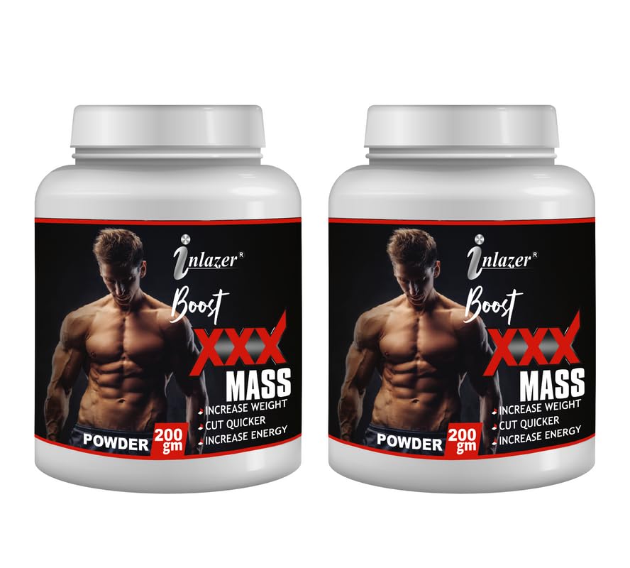 INLAZER Weight Gain Powder For Achieve Your Dream Body Faster & Muscle Develop & Healthy Body Gain Without Fat Reduces Muscle Breakdown | Ayurvedic Weight Gainer Supplement-image-27