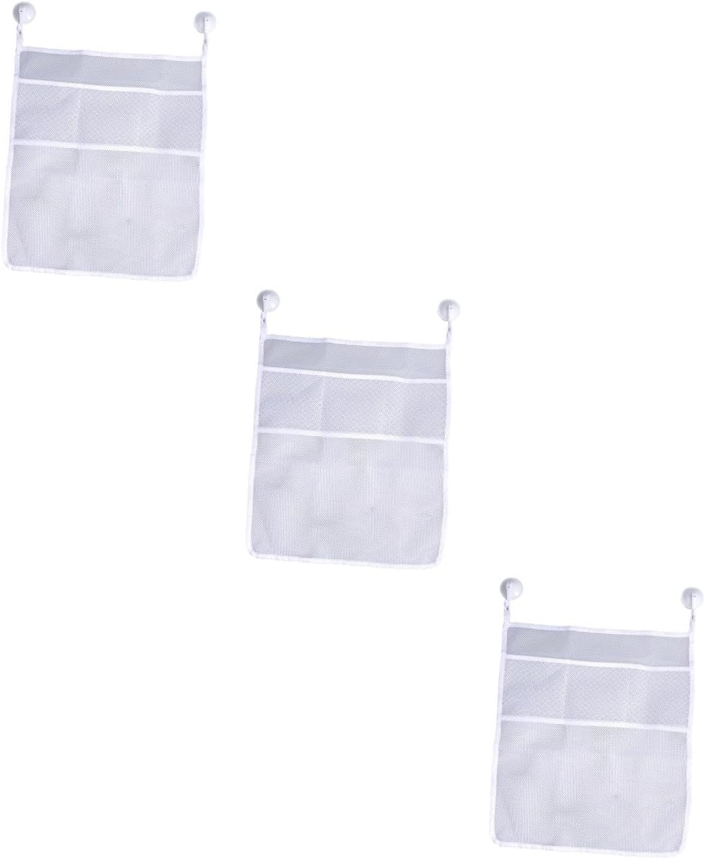 PRETYZOOM 3pcs Bathtub Mesh Net Storage Bags Bathroom Storage Organizer Toy Shower Organizer Net