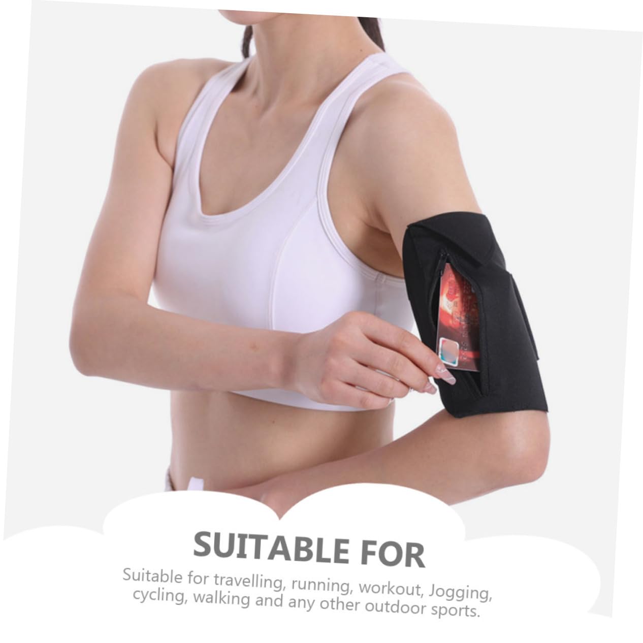 Uonlytech 4pezzi Da Braccio Multifunzione Per Smartphone e Leggero Per Sport e Attività Outdoor Corsa Jogging e Fitness