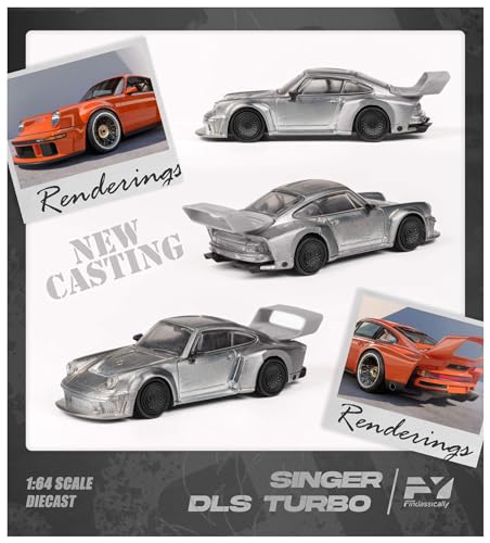 Finclassically 1/64 Singer DLS Turbo Orange voiture miniature de collection finie