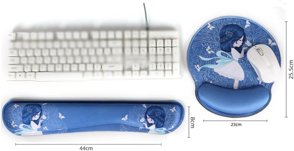 Mouse Pad Wrist Rest for Computer Keyboard Hand Care Support for Wrist Care Mouse Pad Memory Office Computer Laptop(D)