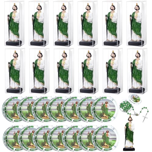 Set 24 estatuas San Judas Tadeo con collar y caja miniatura 1