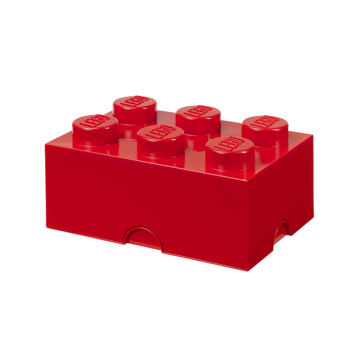 Room Copenhagen Red Lego Storage Brick 6 Knobs Stackable Storage Box, 8.47 L – Lego Product, Plastic Storage Box With Lid, Desk Storage, Room Storage, Toy Box