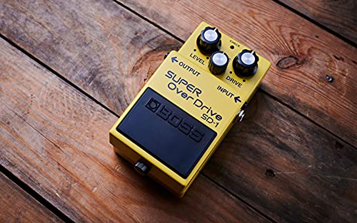 Image of Boss SD-1 Super OverDrive Pedal Bundle with Gearlux Instrument Cable, Patch Cable, and Picks