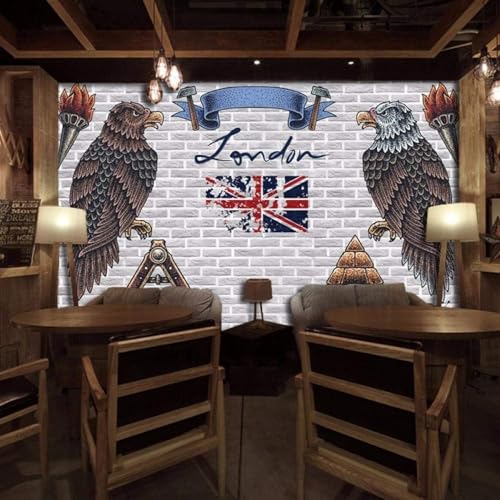 Papel pintado 3D que disimula imperfecciones de pared con textura seda de ladrillo retro 3