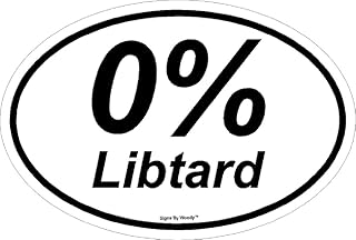 0% Libtard Political Pro-Trump Anti-Liberal NRA Window Sticker Decal
