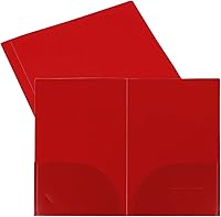 Vista 1 de PATIKIL Carpetas de plástico con bolsillos, paquete de 3 carpetas de almacenamiento para archivos de cartas, carpetas organizadoras para oficina