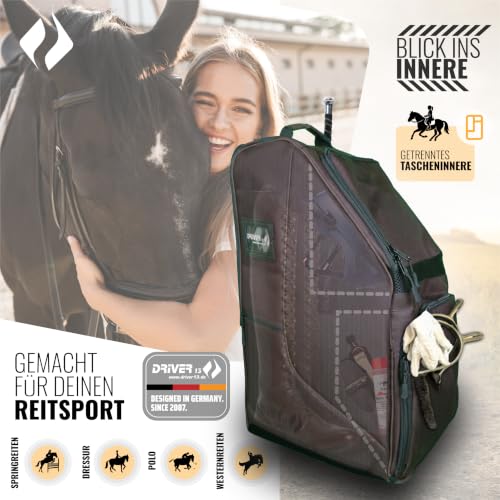Foto von Driver13 Reitstiefelrucksack Deluxe Erwachsene&Jugendliche Schuhgröße ab 38