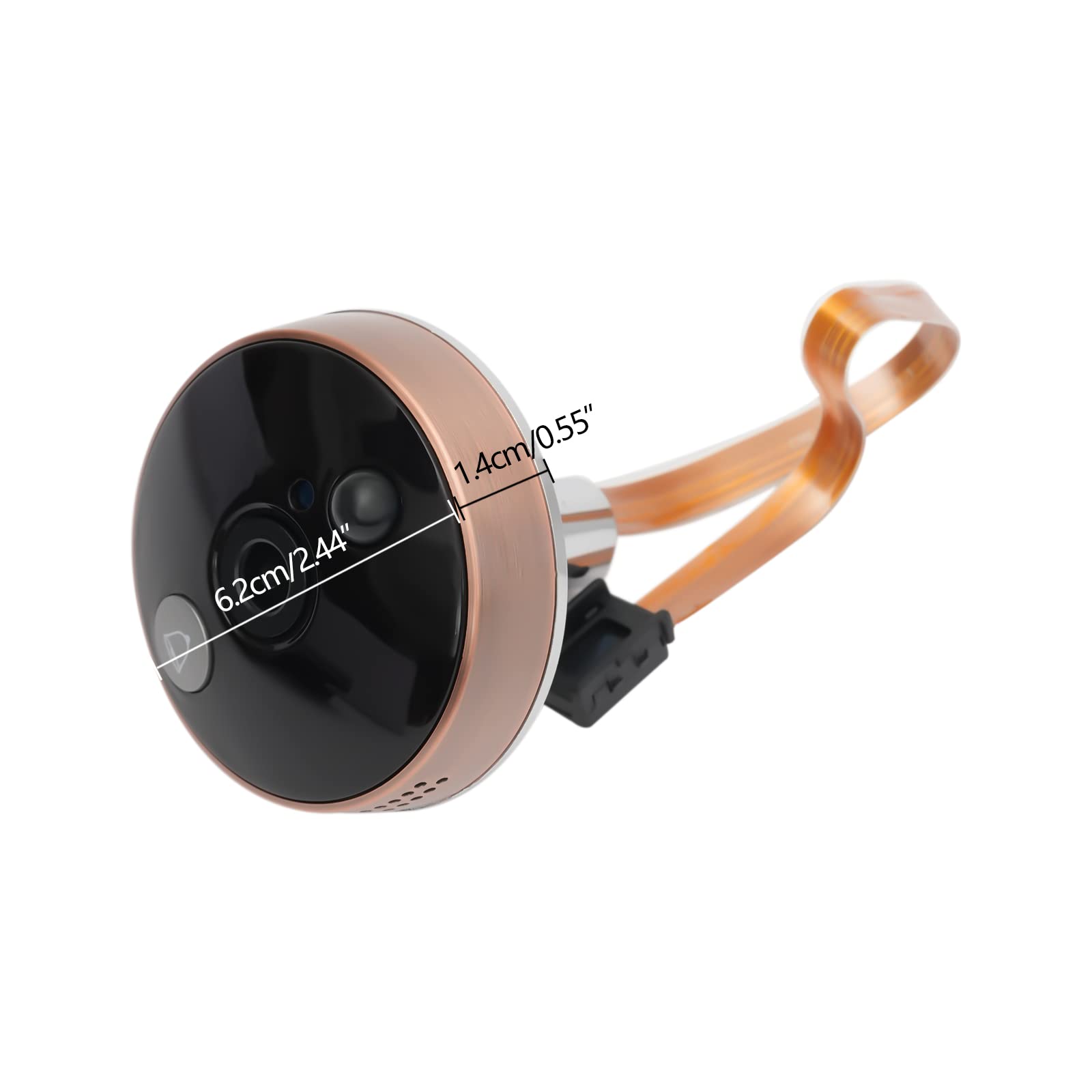 espion de porte numérique, sonnette wifi avec caméra, sonnette de porte vidéo, grand angle 140° et capteur pire, caméra espion de porte 1,3 Mp avec moniteur sans fil, batterie 4000 mAh et vue en