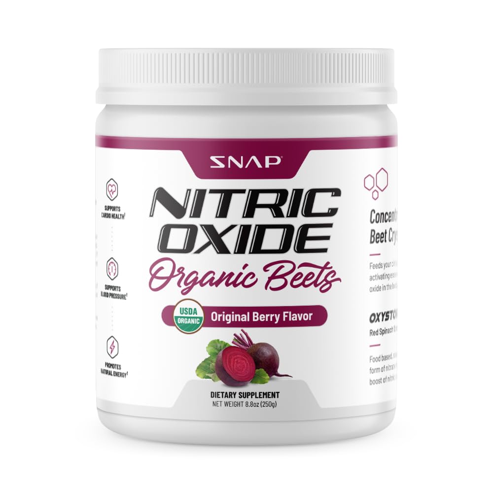 Snap Supplements USDA Organic Beet Root Powder Nitric Oxide Supplement