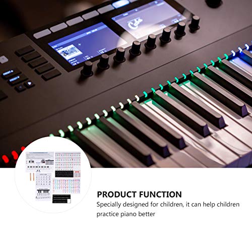 ARTIBETTER 2 Conjuntos de Adesivos de Teclado de Piano Com Letras Coloridas Brilhantes Transparentes