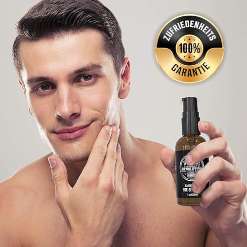 Viking Revolution - Pre Shave Öl für Männer - Bestes Rasieröl mit Sandelholz für Rasierhobel, Rasiermesser - Für die Sanfteste, Reizfreie Rasur - 30 ml