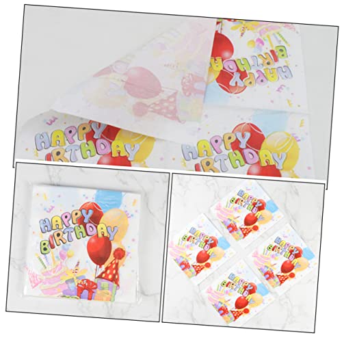 Abaodam 400 Folhas Guardanapos De Aniversário Toalhas De Mão Decorações Rosa Decorações De Feliz Ani