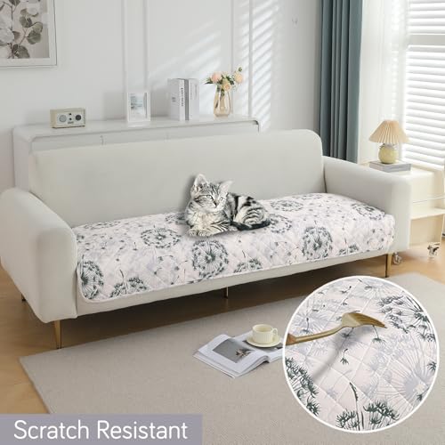 Image of HOKIPO Printed Waterproof + Anti-Slip + Quick Dry Sofa Seat Mats, Dandelion Anchor Grey - Length 60cm (AR-5229-P6)