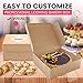 Fit Meal Prep 25 Pack Kraft Bakery Boxes, 9 x 9 x 3 Inches Brown Pastry Boxes, Cardboard Treat Boxes Pie Boxes Cookie Boxes Dessert Boxes for Cupcakes, Chocolates, Donuts, Macarons