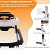 Baby Walker Foldable with Music and Lights,Portable Baby Walker with Wheels,9 Adjustable Heights,Removable Tray&Footrest, Speed Adjustable,Infant Toddler Walker for Baby Boy Girls 6-18 Months (Black) #5