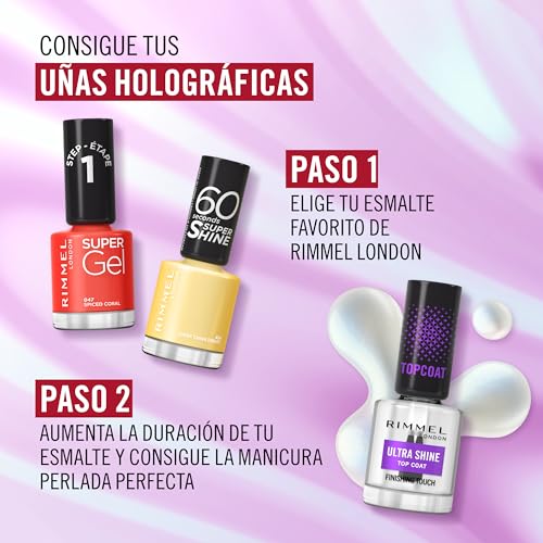 Descubre la mejor manicura y pedicura de LugoPulsa aqui 👈🏼 y pide cita Rimmel-London-Nail-Care-Holographic-Top-Coat-Tratamiento-de-unas-12-ml