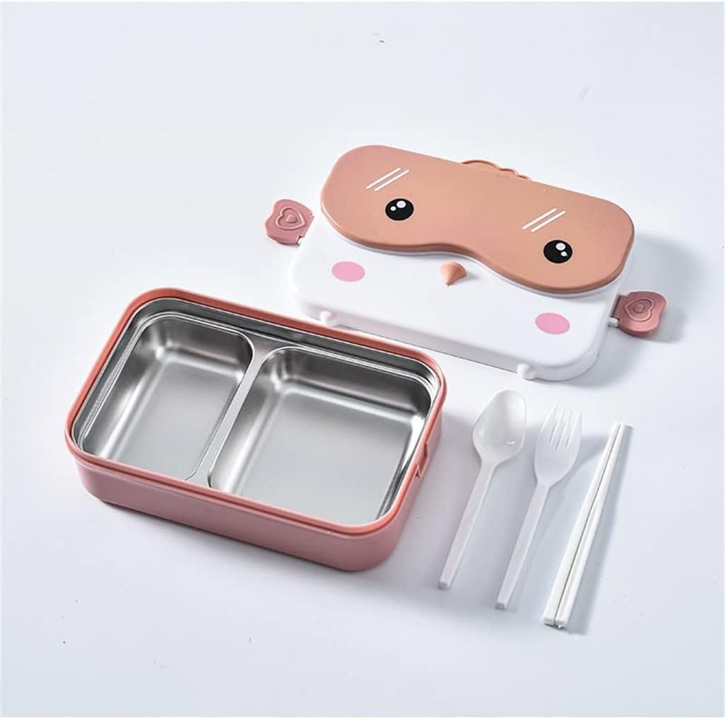 Bento Box Cartoon Stainless Steel Compartmen Lunch Boxes For Kids Microwavable School Dinnerware Lunchbox