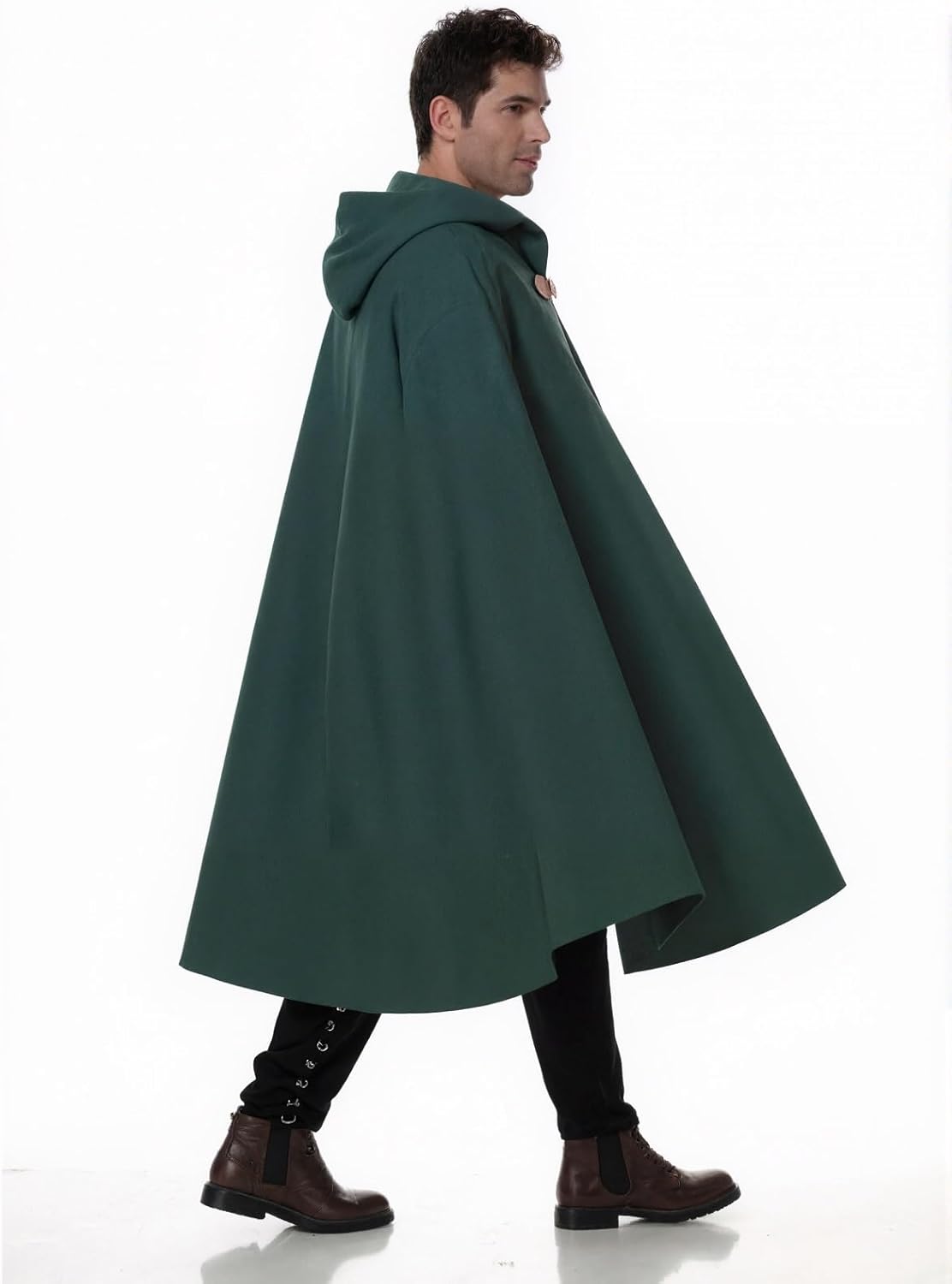 Adults Medieval Cloak with Hood, Renaissance Cape Costume Halloween Wizard Cosplay LARP Renaissance Fair RPG Party - Image 6