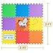 Play Platoon Non-Toxic Foam Puzzle Floor Mat, Comfortable, Extra Thick, Cushiony Play Mat for Toddlers, Kids & Adults, 9 Tiles (12”x12”), Square, Primary Colors
