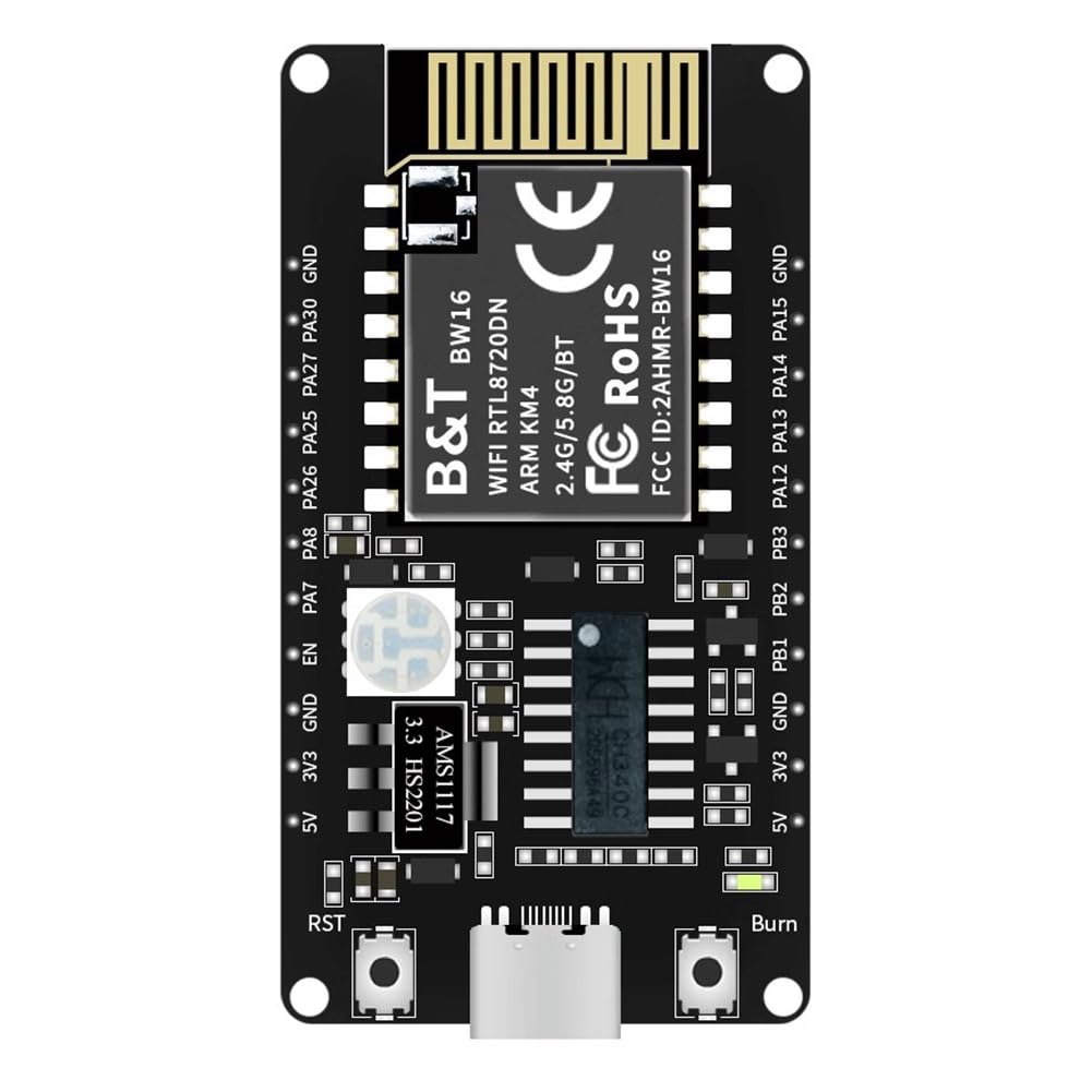 AI- BW16 Kit - RTL8720DN WiFi and Bluetooth 5.0 Module for Smart Home, IoT, ESP32, for, 2.4G/5G Dual Band