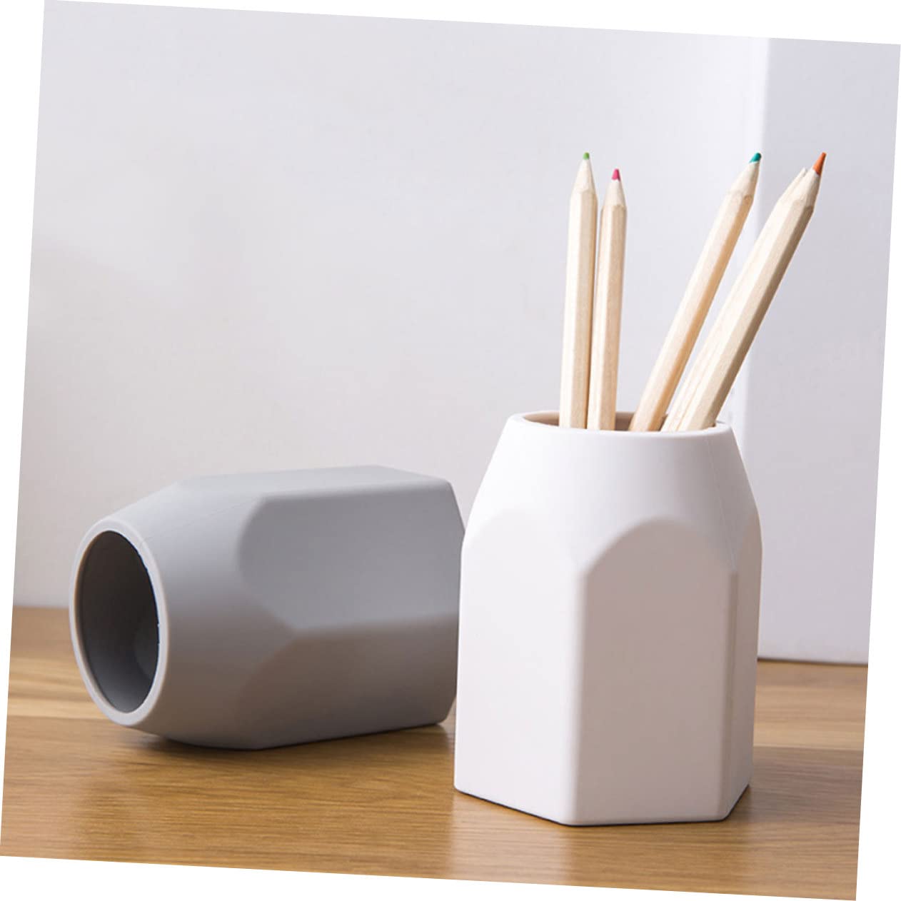 Tofficu 4pezzi Portapenne Silicone Per Organizer Scrivania Per e Cancelleria Per Design e Capacità Spaziosa Per Mantenere Ordinato Desktop