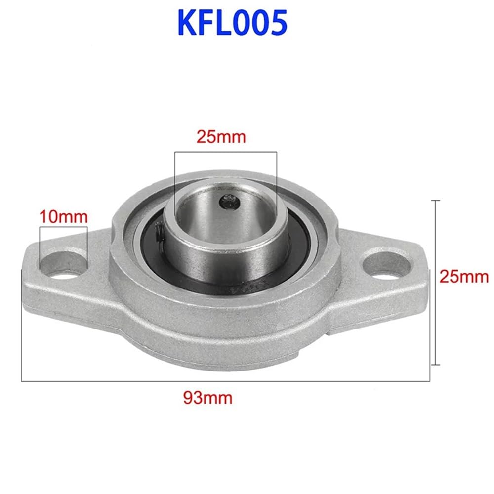 10 pezzi Kfl08 KFL000 KFL001 KFL004 KFL005 KFL08 8 mm-25 mm cuscinetto a cuscinetto rombico in lega di zinco albero cuscinetto lineare(KFL005 25MM)
