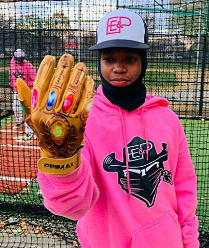 Pgx Power Stones Football Receiver Gloves - Comfortable And Lightweight - Super Grip Finger Fit Football Gloves For Adult & Youth - Flexible Football Receivers Gloves (Golden, Medium) #TOP1