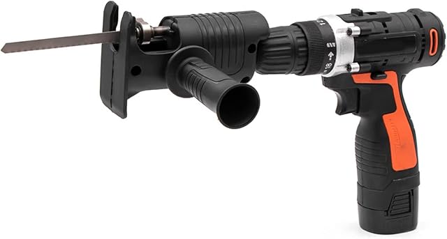 Reciprocating Saw Attachment Kit for Cordless Drill with Blades for Metal Wood Cutting Jig Saws