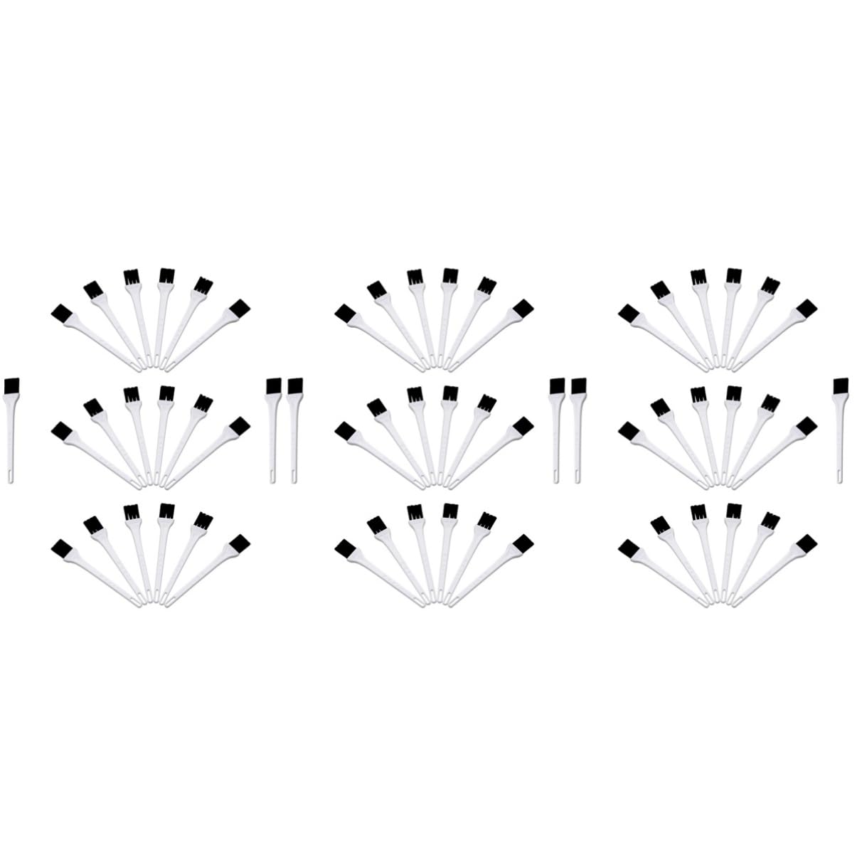 OSALADI 60 Pcs Keyboard Brush Garlic Press Cleaning Brush Keyboard Cleaner Wooden Card Holder Keyboard Cleaning Brush Keyboard Dustpan Brush Window Door Track Brush Mini Small Brush White