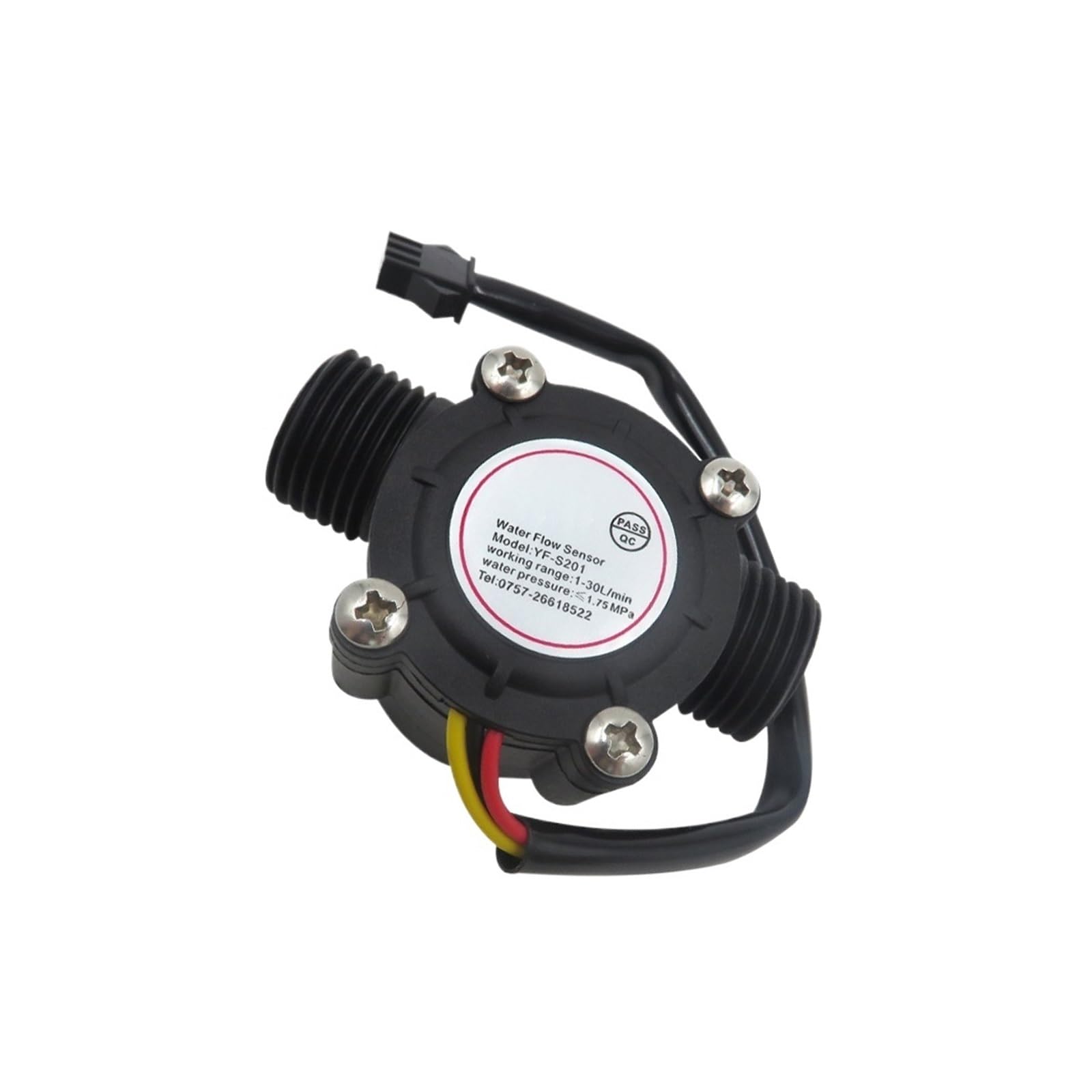 1 sensor de flujo de agua de 1/2", 3/4" y 1", medidor de flujo, sensor de flujo Hall, control de agua, interruptor de sensores de líquido(1")