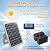 JUJIANG C026 Solar Gate Opener with Batteries & Solar Panel for Single Swing Gates Up to 770lb 16FT Automatic Gate Openers with Remote Complete Kit Medium Duty Automatic Gate Openers Solar Powered