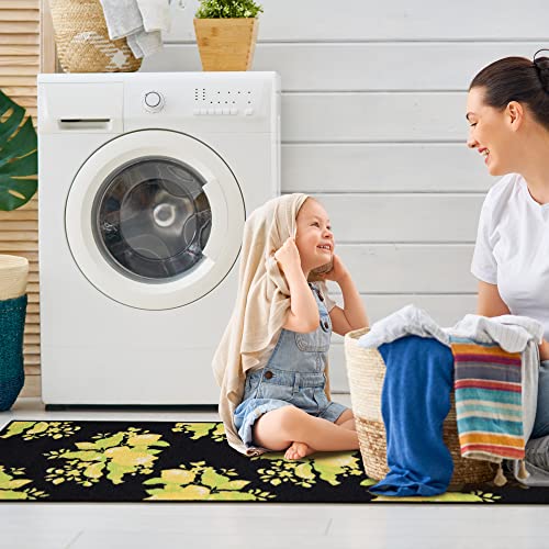 Ottomanson Black Lemons Kitchen Runner Rug #TOP4