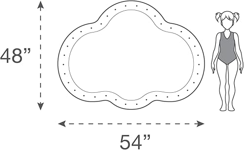 Miniatura 3 de Rae Dunn x CocoNut Float Rainbow Cloud Splash Pad - Tema frío - Juguete de agua duradero - Aspersor seguro y divertido para patio trasero, ideal