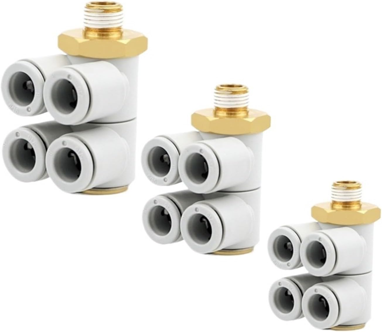 1pcs KQ2ZD Series Fitting Thread One Change Four Or Five Breather pipe Quick Change Universal Joint KQ2ZD04/06/08/10/12-01/02/03/04AS(KQ2ZD10-04AS)