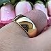 TUTISS 8mm Gold Tungsten Rings for Men Women Engagement Wedding Bands Domed Polished Comfort Fit Size 10