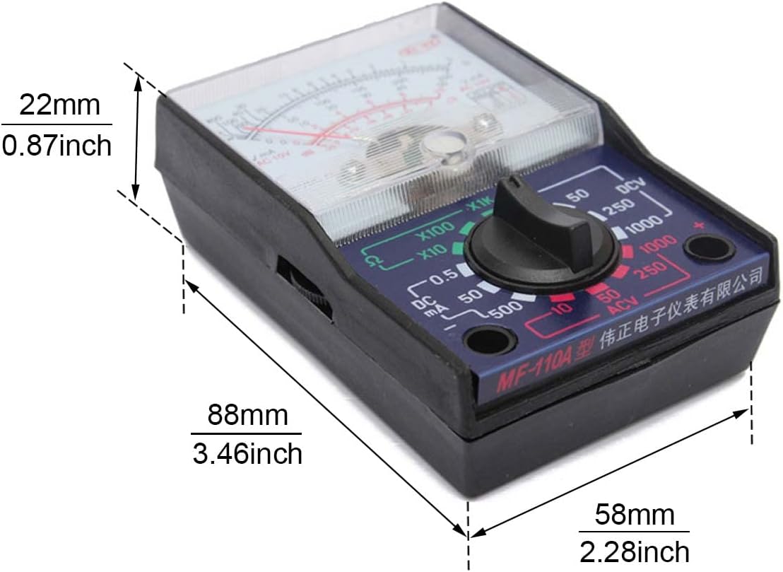 ChgImposs Analog Multimeter Electric AC/DC Current OHM Decibels Voltage Voltmeter Ammeter with Test Leads