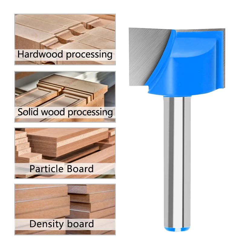 Ddyspan 1pc Wood Bottom Engraving Bits 6mm Shank CNC Milling Cutter Wood Router Bit,6x25mm