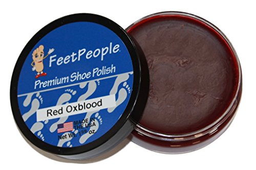 FeetPeople Premium Shoe Polish Wax, Red Oxblood, 1.625 Ounces, 6 Pack