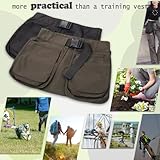 suweisua Hundetrainer-Leckerli-Tasche mit abnehmbaren Taschen, freihändig, Trainingswerkzeuge zur Aufbewahrung von Hüfttaschen für Männer und Frauen, auch für Gartenarbeit, Friseur (grün)