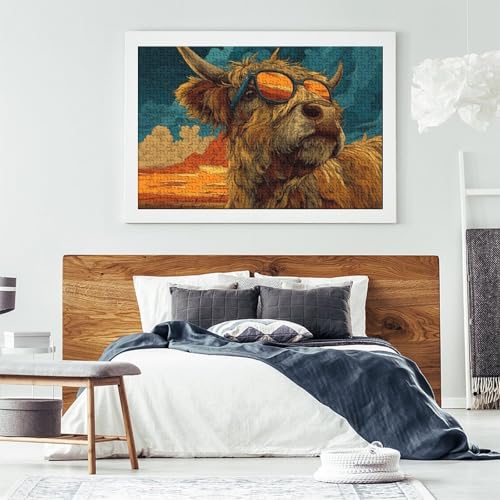 Rompecabezas de vaca Highland, el regalo para amigos ideal que une a la familia en casa 7