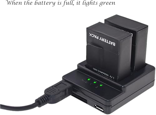 Miniatura 2 de Suptig Batería (paquete de 2) y cargador Daul para Gopro Hero 3 Hero 3+ y Gopro AHDBT 301 AHDBT 302