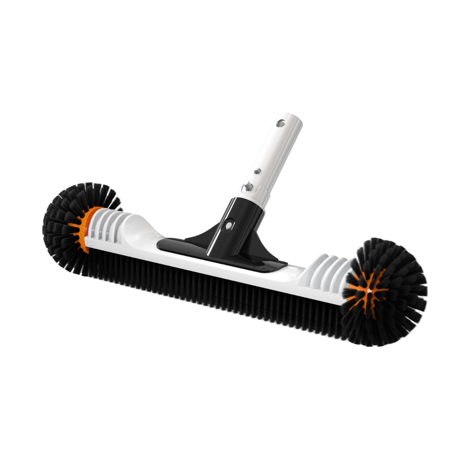 Tête de Brosse de Piscine Ronde, 45,7cm / 18″ Balai Piscine Brosse Robuste avec Poils Solides, Brosse de Nettoyage pour Carrelage, Murs & Coins Récalcitrants (sans Perche Télescopique)