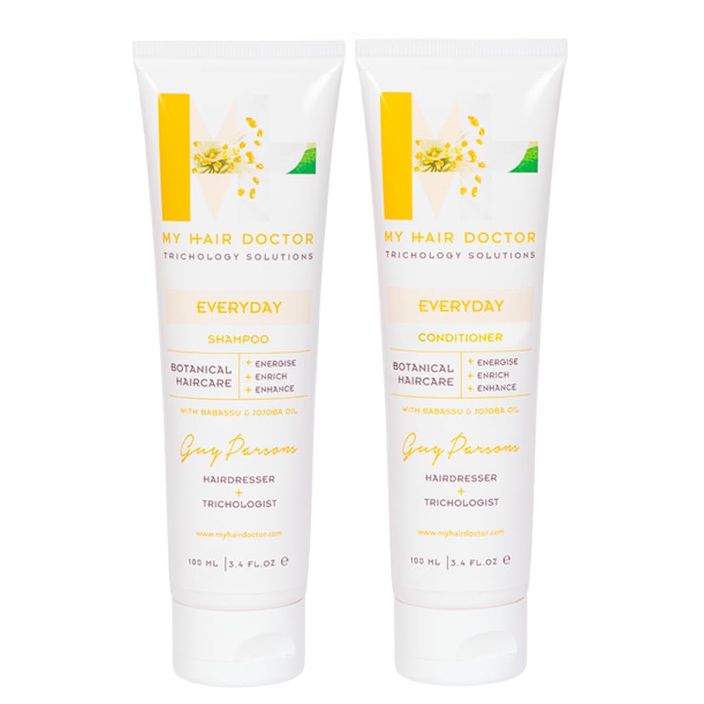 MHD Everyday Shampoo (100ml) & Conditioner (100ml) With Keratin Duo Set for All Hair Types Enriching and Lightweight Sulphate Free