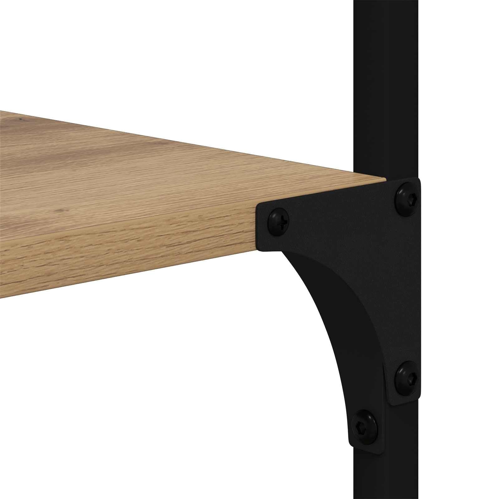 vidaXL Libreria Rovere artigianale 99 x 35,5 x 176 cm, Libreria rettangolare moderna, solido spazio per soggiorno, perfetta per una casa piena di libri, unità autoportante
