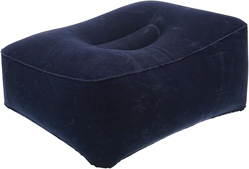 Miniatura 8 de PATIKIL Almohada inflable para reposapies de viaje, paquete de 2 cojines inflables para asiento de automóvil, reposapiés para piernas para avión,