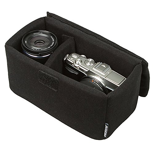 HAKUBA カメラバッグ インナーソフトボックス 200 ブラック 取り外し可能なフタ付き KCS-39-200BK