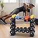 DERACY Dumbbell Rack Stand Only, 5 Tier Black Dumbbell Stand for Home Gym, Heavy Duty Steel Weight Rack Holds 8-30LB Pairs, 450LBS Capacity Free Weight Storage Organizer for Strength Training Equipment