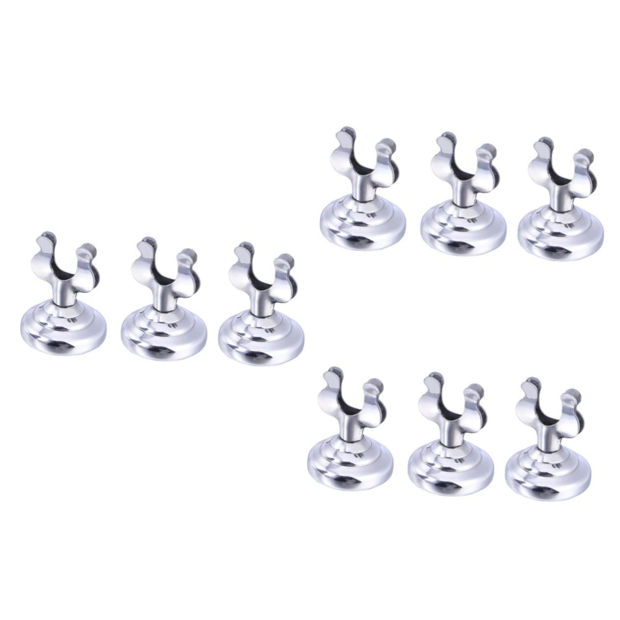 BUGUUYO 3sets Menu Place Holder Tabletop Holder Stainless Steel Plate for Wedding Birthday Business Events 3pcs*3